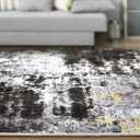 Washable Rug 12x15 Area Rugs for Living Room: Modern Abstract Neutral Soft Carpet for Bedroom Dining Room Under Kitchen Table Home Office Decor - Black Glod