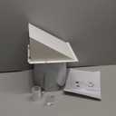 4 Inch Dryer Vent Cover Outside, Dryer Vent Cover Outdoor Exterior Vent Cover Wall Vent Dryer Exhaust Vent Cover Cap,Hooded Wall Vent with Screen & Damper for Dryer Duct AC HVAC,Galvanized Steel,White