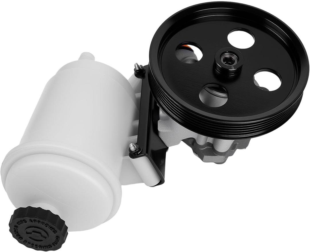 20-1013 Power Steering Pump with Pulley & Reservoir Assembly for 2009-2010 Ram 1500 V6 3.7L / V8 4.7L / V8 5.7L Power Assist Pump Replacement Part # 201013 55398903AE 55398904AD