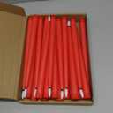 Macarrie 24 Packs Flameless Taper Candles Battery Operated Fake 11 Inch Long Candle Light LED Flameless Candlesticks Flickering Tapered for Wedding, Halloween, Christmas(Red)
