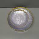 Rubtlamp 60Pcs Clear Plastic Plates,Clear Disposable Plates With Gold Rim,Heavy-duty Gold Plates,Hammered Party Plates Include 30Clear Dessert-Platos,30Dinner-Platos for Wedding, Party