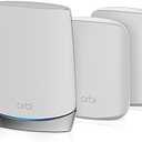 NETGEAR Orbi Whole Home Tri-Band Mesh WiFi 6 System (RBK653) – Router with 2 Satellite Extenders, Coverage Up to 6,000 Square Feet, 40 Devices, AX3000 (Up to 3Gbps)