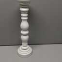 Farmhouse Rustic Candle Holder for Pillar Candle, Vintage White Wooden Pillar Candle Holder, Vintage Candlestick Holder for Dining Table, Coffee Table, Or Any Table Top (1Piece, 4.7" x 4.7" x 16")