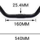 SENQI Road Bicycle MTB Handlebar Comfortable Vintage Highway Fixed Gear Handlebar M Aluminum Alloy Riser Bar (25.4mm x 540mm)