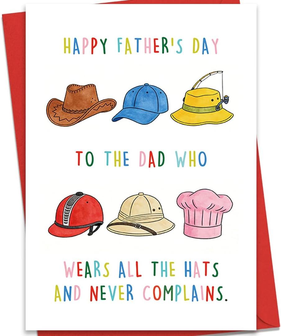 2 x Funny Father's Day Card Gift for Dad, Humorous Decorations for Father's Day from Wife, Daughter, Son, or Husband, Father's Day Card Gift for Dad Father, Appreciation Gifts