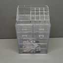 Sorbus Acrylic Makeup Organizer Set, 7-Drawer Vanity & Countertop Cosmetic Storage with Small & Wide Compartments, Marble Print Makeup Storage for Brushes, Jewelry  Holiday Gift for Women & Teens (3 Large, 4 Small Drawers)