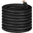 6/3 6 Gauge SOOW Electric Wire 6 AWG 6/3 Portable Power Cable 600V 3 Conductor 6 Gauge SOOW Extension Cord for Portable Light,Welder,Generator,NEMA 14-50 RV Outlet Box,EV Car Battery Charger-50ft