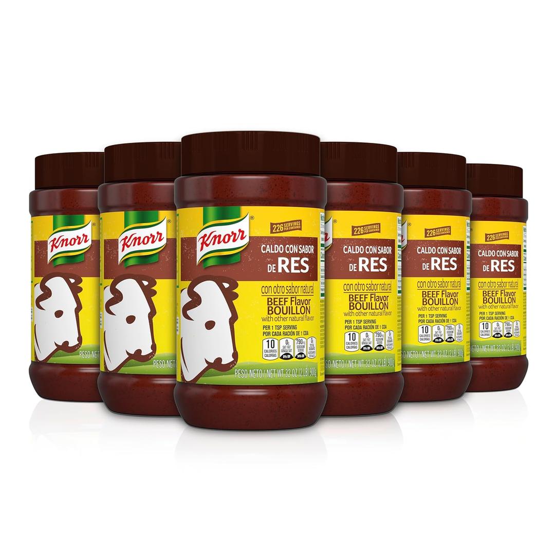 Knorr Granulated Bouillon Beef 2.0 Lb, Pack Of 6 (EXP 03/29/27)