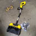 Cordless Snow Shovel,20V 12-Inch Electric Snow Shovel, Snow Blower Cordless with Directional Plate and Adjustable Front Handle, Equipped with LED Lights(4-Ah Battery and Quick Charger Included)