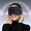 MUSICOZY Sleep Mask with Bluetooth Headphones, 3D Wireless Sleeping Eye Masks, Bluetooth Eye Masks 14-Hour Playtime, Ultra-Soft Breathable, Perfect for Side Sleepers, Women Men(Ocean Blue)