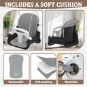 Toddler Swing with Soft Cushion, Foldable Indoor & Outdoor Baby Swing, Easy to Install & Store for Backyard Play (Black)