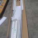 JUBEST 32"x84" White PVC Sliding Barn Door with Hardware Kit and Pull, Translucent Lightweight Plastic Barn Door, Water-Proof Acrylic Pane Door, Renter Friendly Barn Door, Easy Assembly