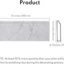 Lovdeco 4 PCS Carrara Marble Baseboard for Kitchen Bathroom Floor Shower, White Marble Trim Molding Polished, 4.5 X 12 inch