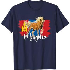Mongolia Flag T-Shirt, Mongolia T-Shirt, Mongolia Shirt Women T-Shirt, Size M