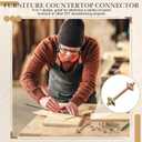 Tandefio 12 Sets Bed Frame Hardware Connector Kit M8x100 mm Panel Furniture Wardrobe Four-in-one Connectors Fittings, Bed Assembly Fasteners Bolts Nuts Threads Half Moon Spacers (Single Ended)