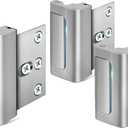 Door Reinforcement Lock Home Security - Door Locks for Kids Safety Childproof Door Latch Guard with 3" Stop Withstand 800 lbs Inward Swinging Front Door Upgrade Night Lock Prevent Unauthorized Entry 4Pack