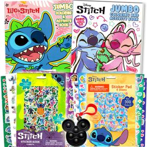 Disney Lilo and Stitch Coloring Books and Sticker Set for Kids Ages 4-8 - Bundle Coloring Pages, Stickers for Girls, Boys, Kids