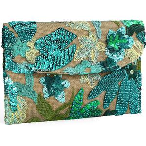 Floral Beaded Clutch Embroidery Sequin Beaded Purse Small Evening Clutch Purses for Women