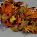 DearHouse 2 Pack Fall Garland Maple Leaf, 5.9Ft/Piece Hanging Vine Garland Artificial Autumn Foliage Garland Thanksgiving Decor for Home Wedding Fireplace Party Christmas (Orange)