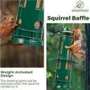 Kingsyard Squirrel Proof Bird Feeders with Weight-Activated Perches, Metal Wild Bird Feeder for Outdoors Hanging, 3 lb Large Seed Capacity, Green