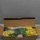 AGIRL 24 Bundles Artificial Flowers for Outdoor,UV Resistant No Fade Fake Plastic Flowers Faux Plants for Hanging Planters Decoration Indoor Outside Garden Porch Window Box Home Wedding Farmhouse (Yellow)