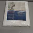 White Boho Fabric Shower Curtain 72 x 72 Inches, Modern Shabby Chic Textured Tufted Chevron Striped Minimalist Cloth Bathroom Shower Curtain