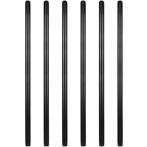 GeilSpace 6 Pack 3/4" × 54" Pre-Cut Black Metal Pipe, Industrial Steel Fits Standard Three Quarters Inch Threaded Pipes and Fittings - Vintage DIY Industrial Shelving (3/4" × 54", Black)