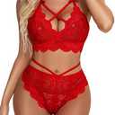 Namifin Women Lingerie Set Lace Bralette and Panty Set Strappy Lace Lingerie S