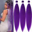 26-inch 3-pack pre-stretched woven colored hair extensions. Suitable for stage parties, Christmas, Halloween costumes, and actor costumes.