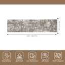 3x12 ft Long Hallway Runner Rug Non-Slip Washable Carpet Runners for Kitchen Entryway Bathroom Modern Abstract Neutral Low-Pile Thin (Brown Beige)