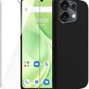 2 x Case for Umidigi G9 5G + Glass Screen Protector Tempered Film - Transparent Silicone Soft Flexible Bumper Shockproof TPU Protective Cover Shell for Umidigi G9 5G (Black)