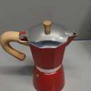 Mongdio Stovetop Espresso Maker Moka Pot, Cuban Coffee Maker Stove top coffee maker Moka Italian Espresso Greca Coffee Maker Brewer Percolator, 9 Espresso Cups, 15 oz - Red