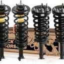 KUIPERAUTO Front and Rear Complete Struts shocks Assembly w/Coil Spring 172562R 172562L 172563 Compatible for 2008 2009 2010 2011 2012 Honda Accord 2.4L 3.5L Shock Absorbers Replacement 4PCS FWD