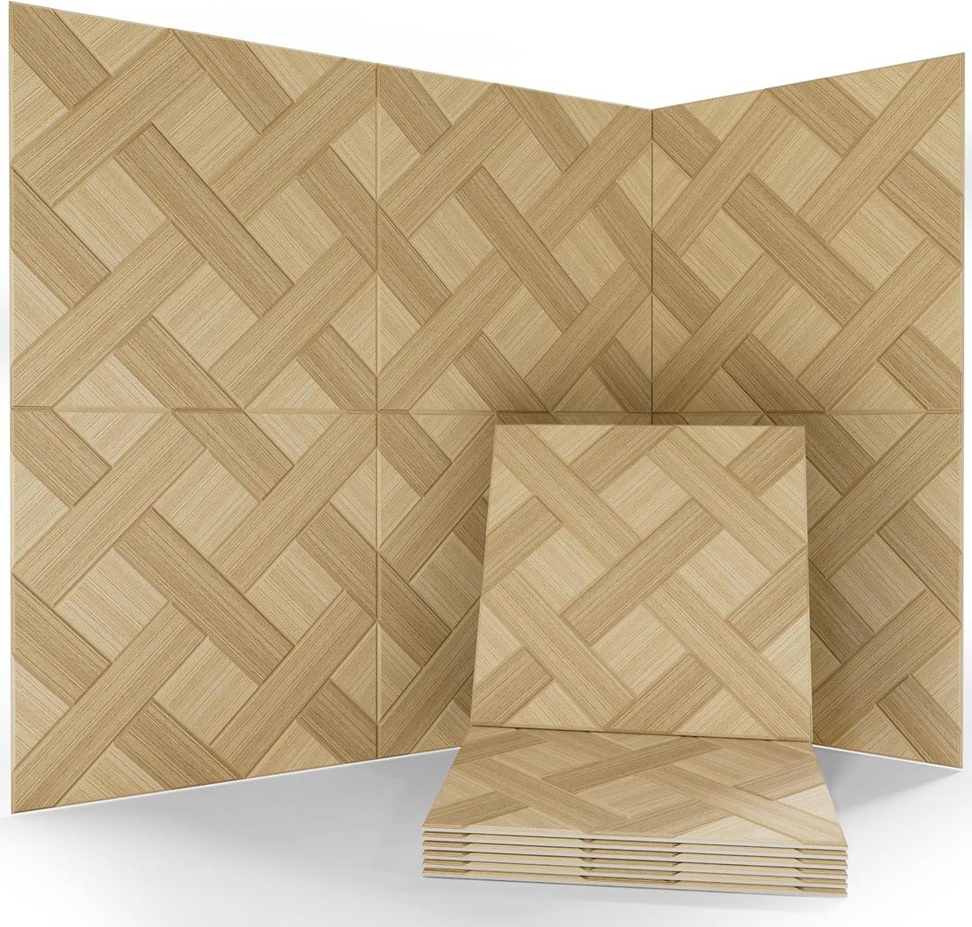 Soon Global Acoustical Wall Panels, 6-Piece 23.62 X 23.62 Inches Art Acoustic Panels, Decorative Acoustic Panels, Acoustic Wall Panels, Sound Absorbing Wall Art, Cedral Arc