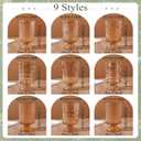 9 Set (H:7 Inch W:4 Inch) Flower Crystal Glass Vases Embossed Pedestal Vases for Centerpieces Hydroponic Glass Transparent Bottle for Home Office Wedding Dining Table Party (Amber)