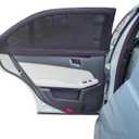 TFY Universal Car Side Window Sun Shade - Protects Your Kids from Sun Burn - Double Layer Design - Maximum Protection - Fit Most of Vehicle - 2 Pieces (Regular Contoured Window)