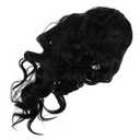 Long Curly Wig Hat for Women Natural Texture High Temperature Hairband Wig Fashionable Wavy Extension for Autumn Winter Smooth Realistic Look, Black