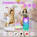 YLL Karaoke Machine for Kids, Portable Mini Speaker with 2 Wireless Microphones, TOP Kids Gifts for Girls Ages 3, 4, 5, 6, 7, 8, 9, 10+ Years Old, 4-12th Birthday Singing Present Toy Party (Purple)