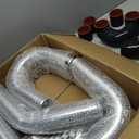 Aumtoni Universal 3" Inch Aluminum Intercooler U-Pipe Kit W/Silicone Hose and Stainless Steel T-Clamps