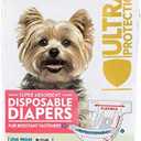 Paw Inspired Disposable Dog Diapers | Female Dog Diapers Ultra Protection | Diapers for Dogs in Heat, Excitable Urination, or Incontinence (12&144 Count) (X-Small (12 Count))