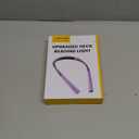 Glocusent Upgraded LED Neck Reading Light, Book Light for Reading in Bed, 30-min Timer, 3 Colors & 3 Brightness Adjustable, Rechargeable & Long Lasting, Perfect for Reading, Knitting (Slim-Medium, Purple)