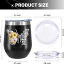 KAIRA Floral Butterfly 12oz Wine Tumbler with Lid, Inspirational Coffee Mug for Women, Stainless Steel Insulated Cup, Gift for Mom Sister Friend