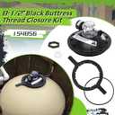 154856 8-1/2 inch Black Buttress Thread Closure Replacement Compatible with Pentair Triton Pool and Spa Sand Filter TR100 TR140 TR100C TR140C TR100C-3 TR140C-3