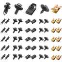 Uolor 100PCS Car Screws and Bolts, Undertray Screws, Auto Body Fender Screws, Car Clips Plastic Rivet Fasteners - Universal U-Nuts Kit Engine Under Cover Splash Shield Guard Body Bolts