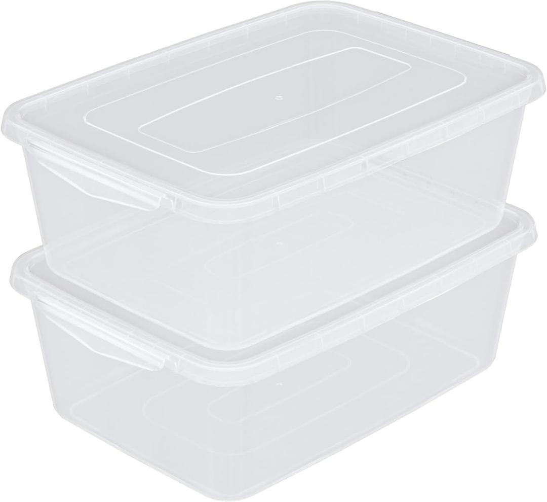 16 L Plastic Large Pizza Dough Proofing Container, 2 Packs