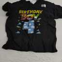 Western Family Birthday Boy Shirt 4 Cowboy 4th Birthday T-Shirt (Small, Black)