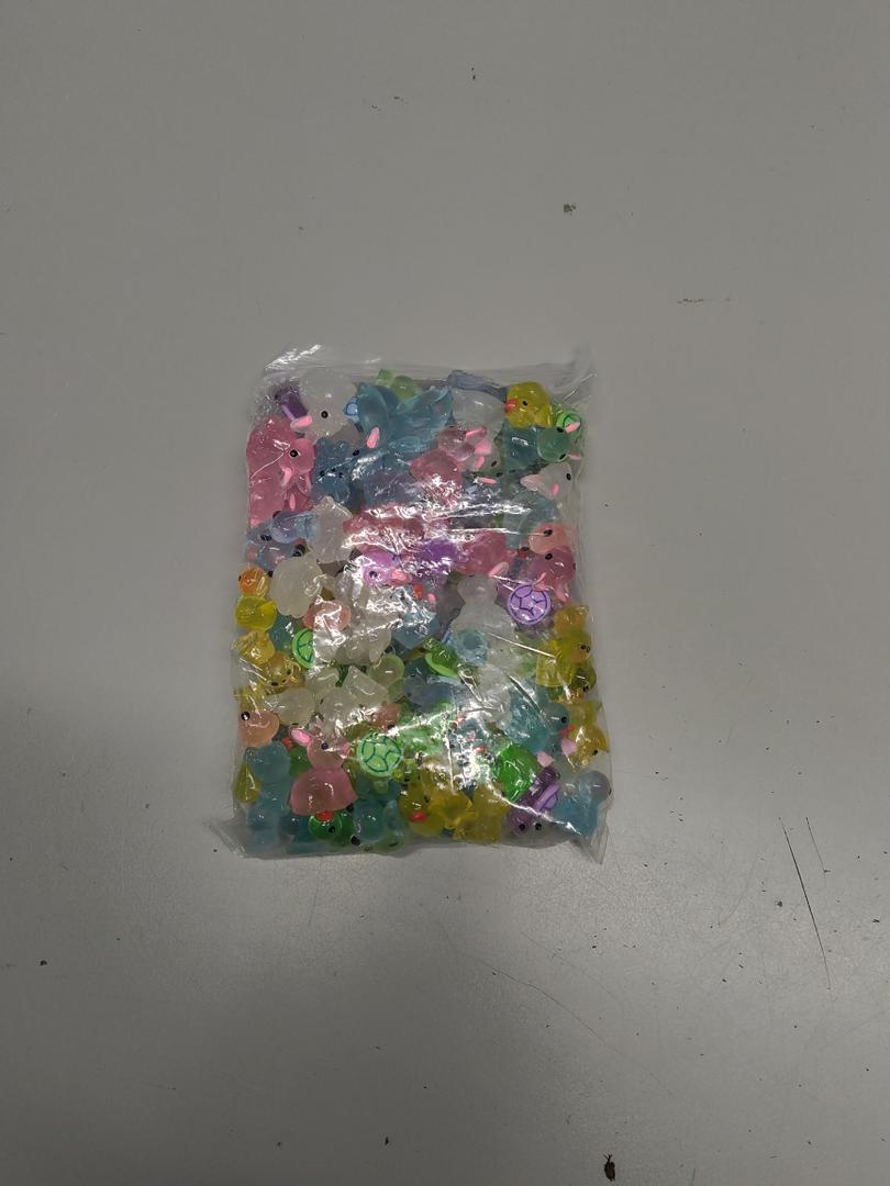 150 Pcs Tiny Mini Resin Animals Luminous Miniature Animals Small Figurines Hide Cute Duck Turtle Rabbit Dog Glowing Dollhouse Decor Garden Micro Landscape Accessories