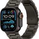Tasikar Band Compatible with Apple Watch Band 49mm  Premium Stainless Steel Metal Replacement Strap Compatible with Apple Watch Ultra 2 Ultra Series 9 8 7 6 5 4 3 2 1 SE, Graphite