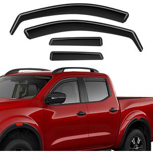 in-Channel Rain Guards Compatible with Nissan Frontier Crew Cab 2022 2023 2024 2025 2026, Durable Side Windows Visor Wind Deflectors 2022-2026 Frontier Rain Guard 4 PCS