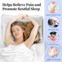 Gel Memory Foam Pillows for Sleeping- Standard Size -1-Pack - Medium Plush Feel - Neck and Shoulder Support - for Back-Side- Stomach Sleepers - Bed Pillows (White/Gray edge-4inch)